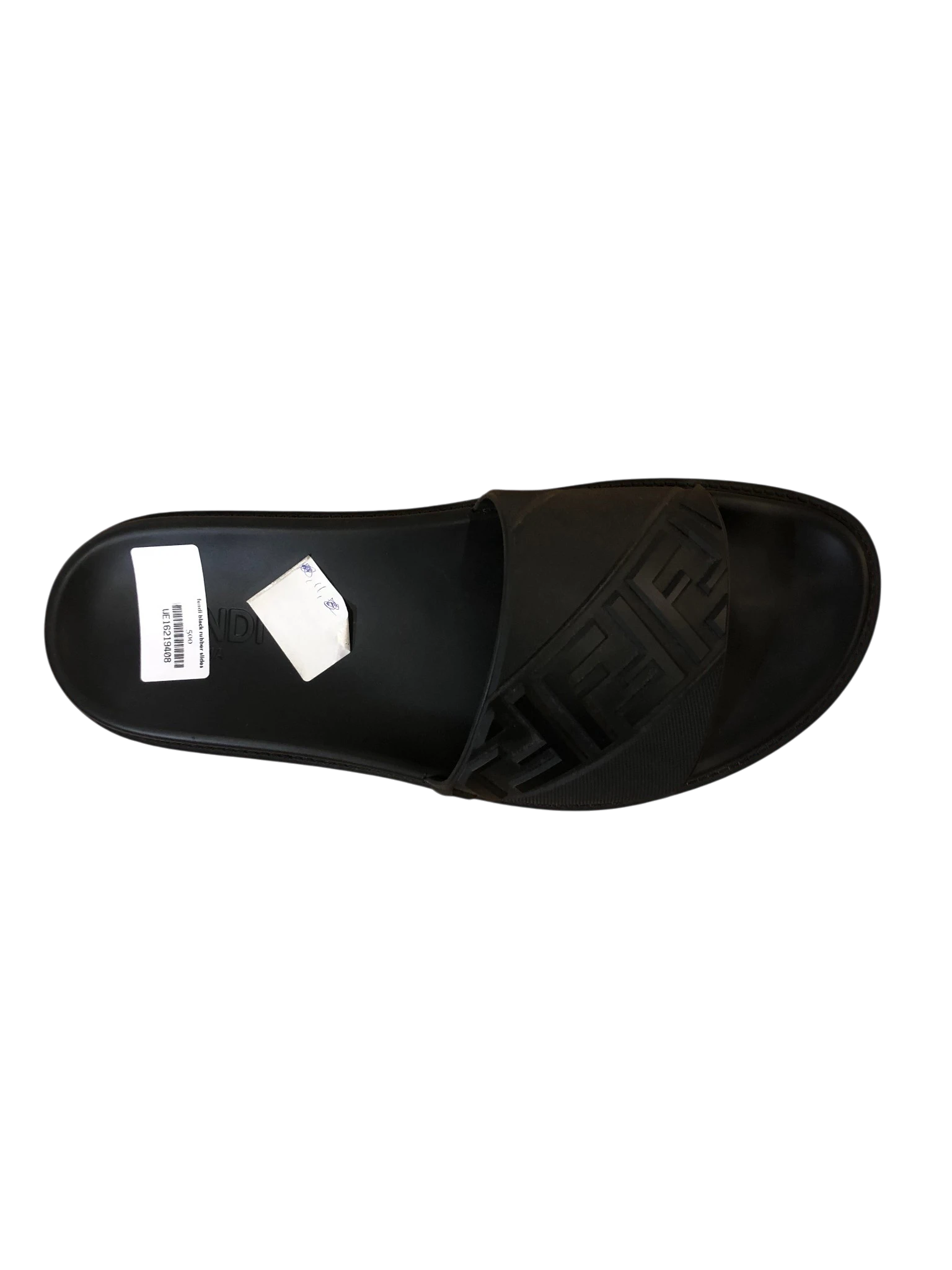Fendi Black Rubber Slides
