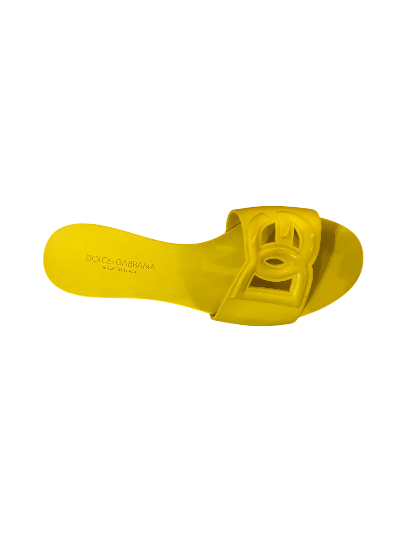 D&G Yellow Rubber Slippers