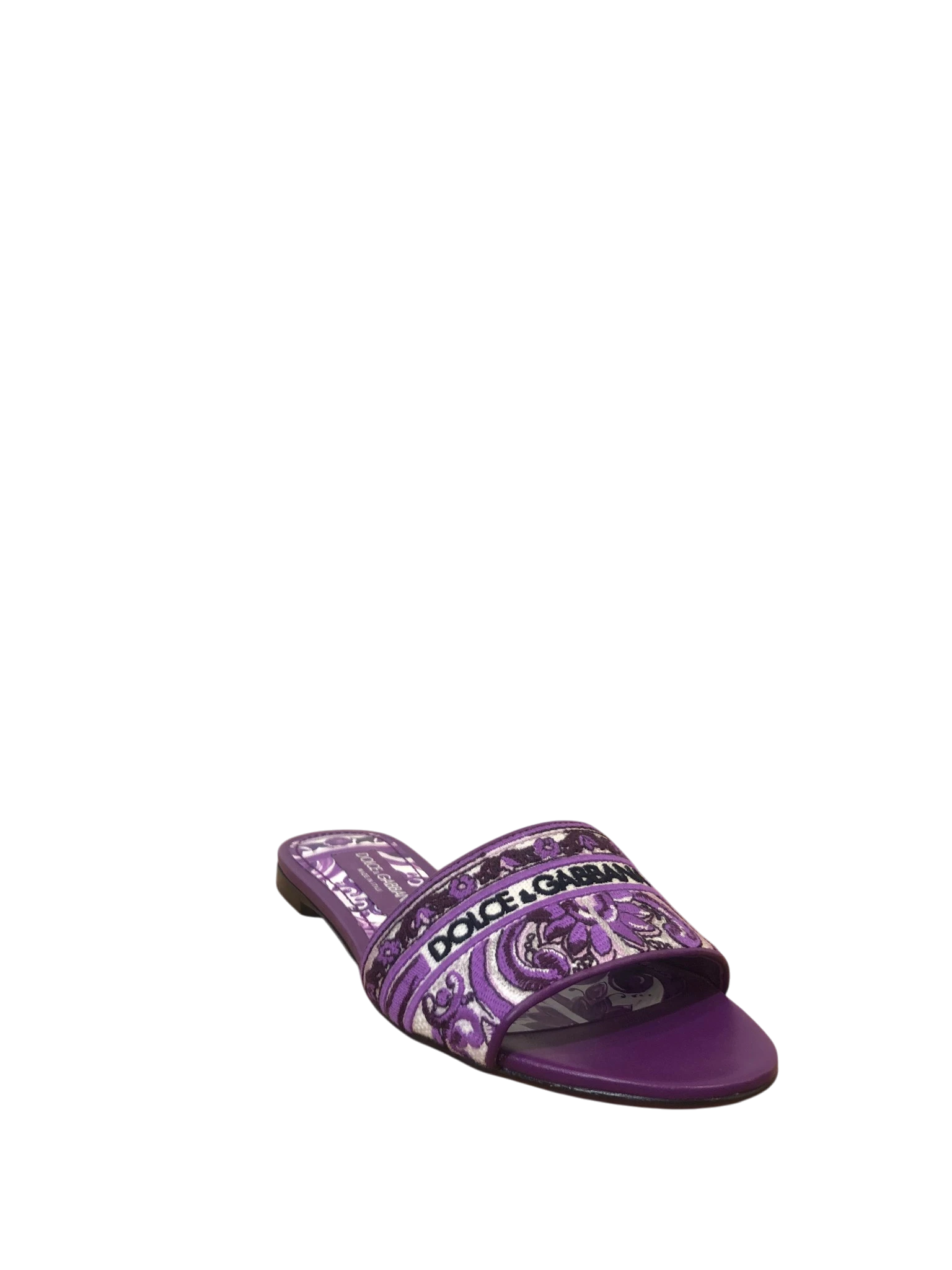 D And G Purple Embroidery Slide