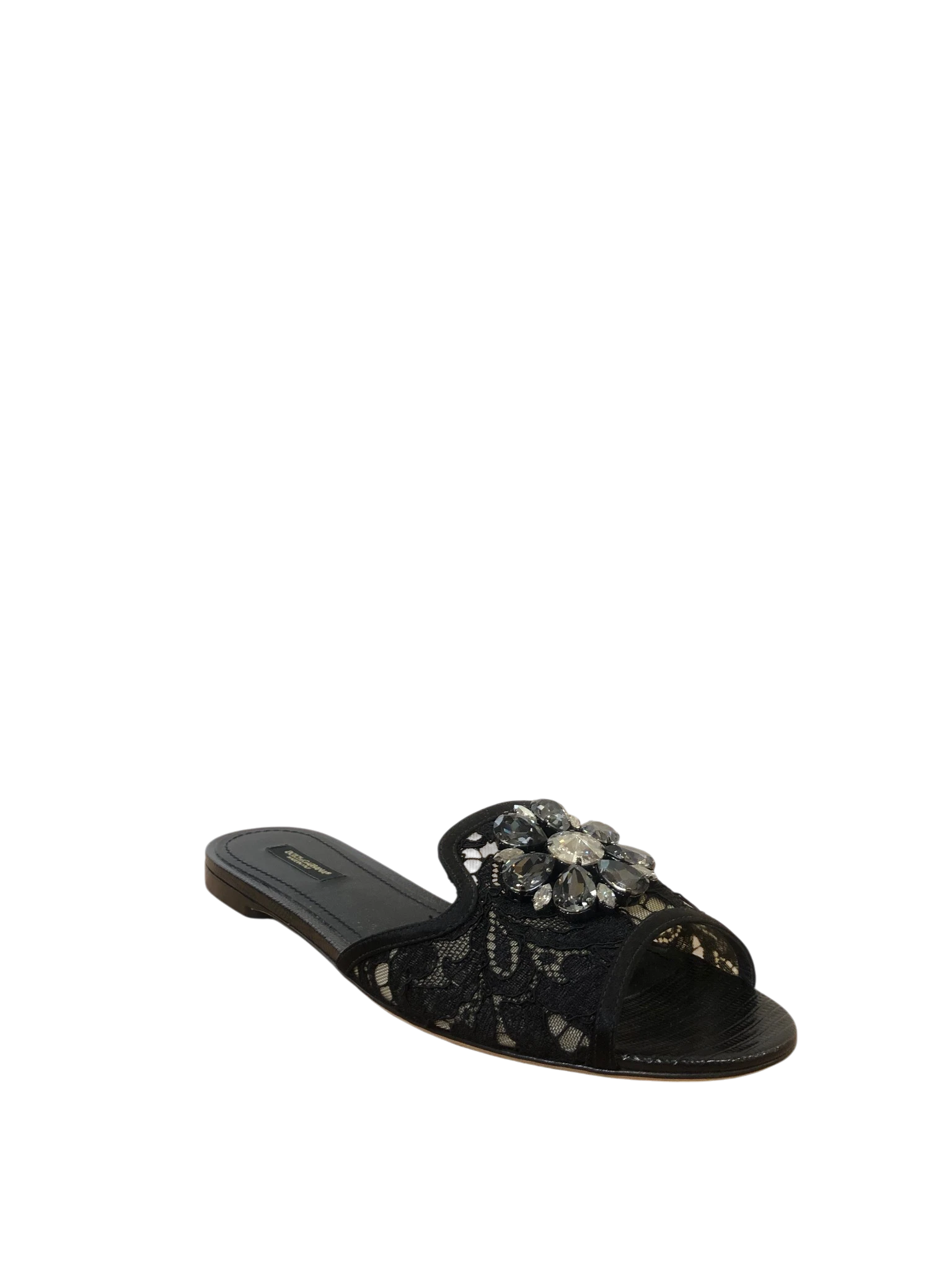 D&G Lace Rainbow Brooch Slippers