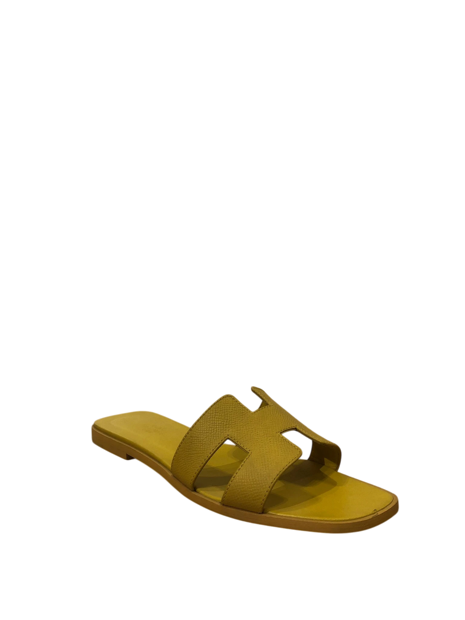 Hermes Yellow Slippers