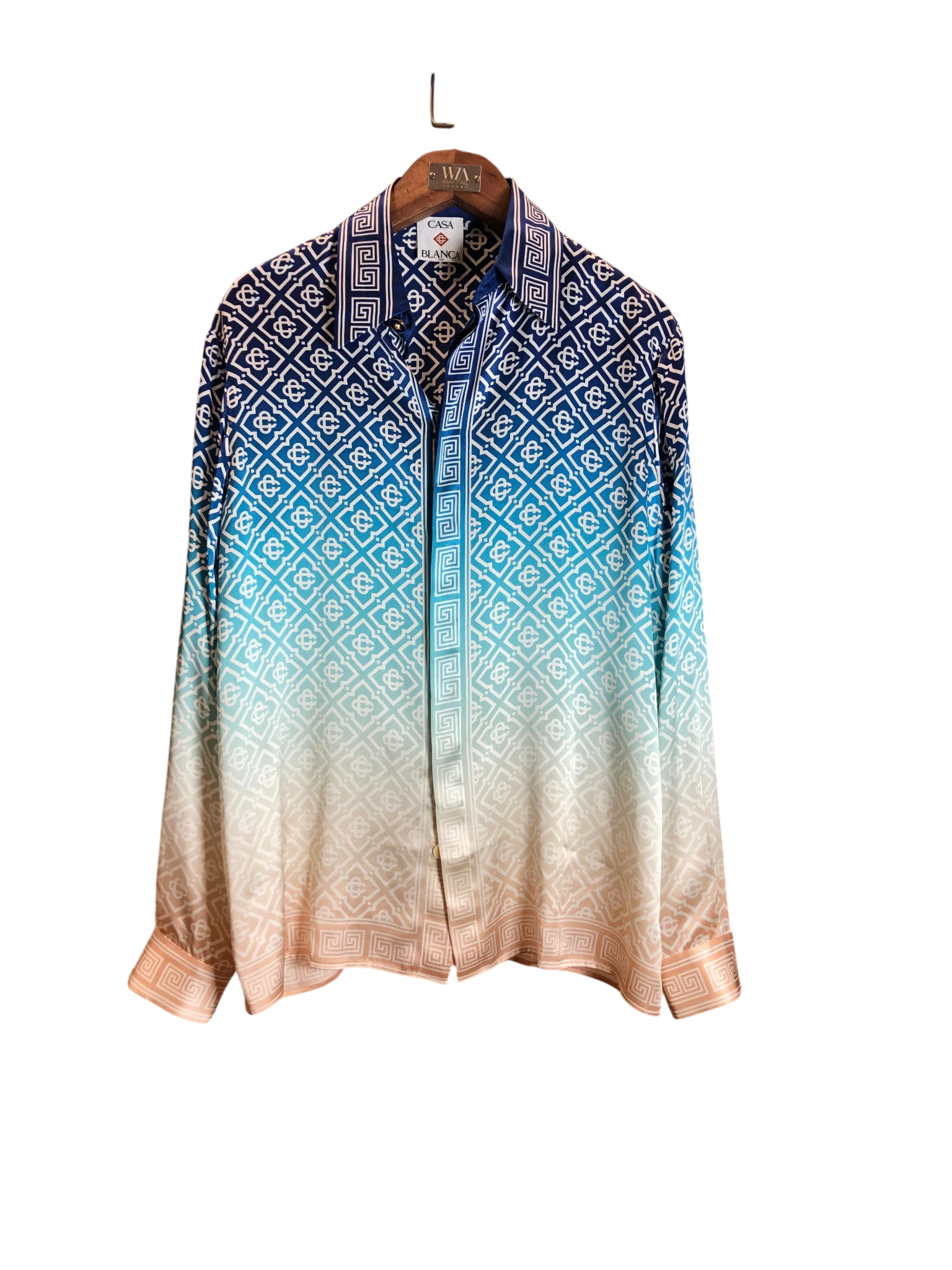 Casa blue gradient silk shirt