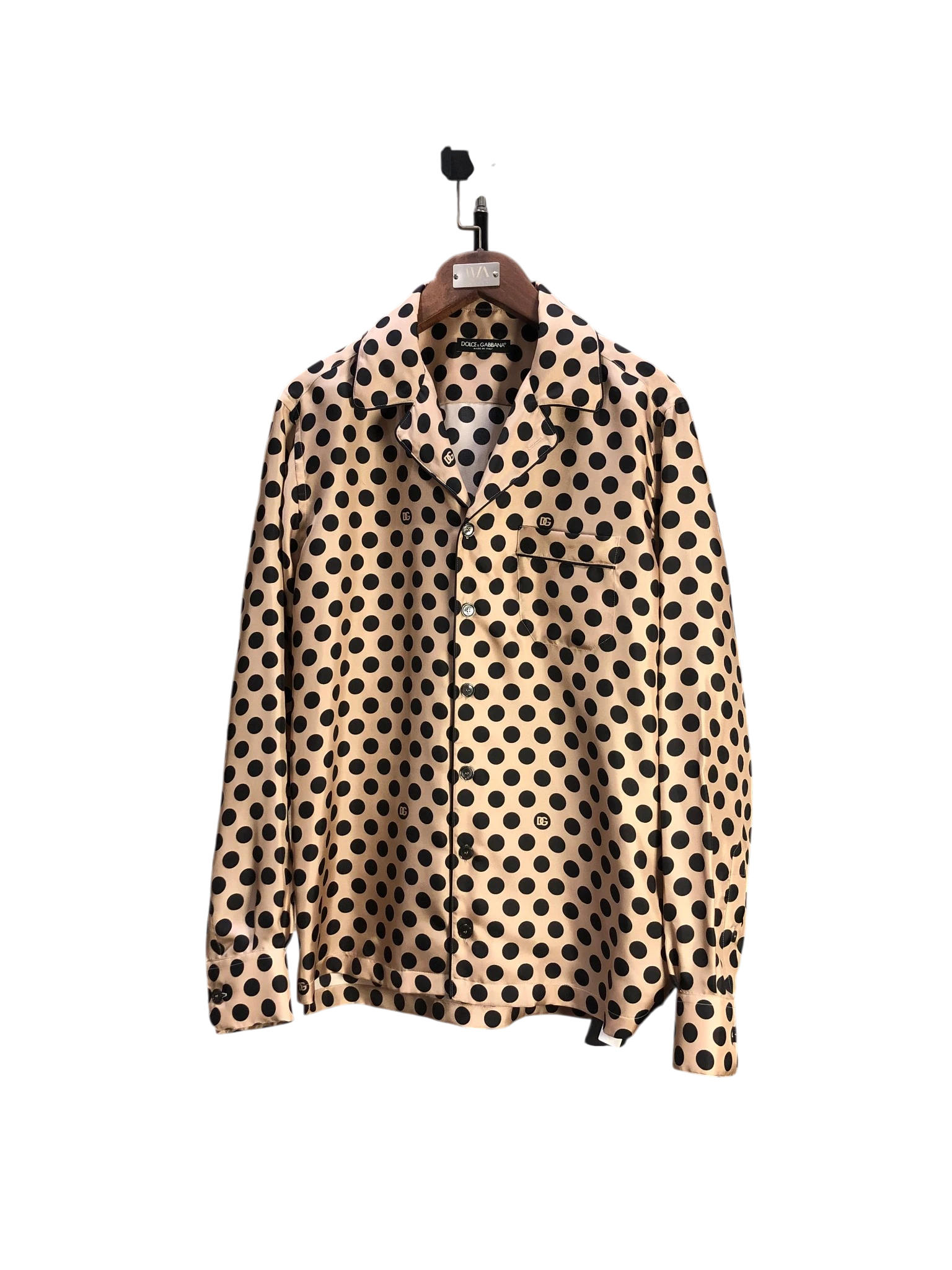 D&G logo polka dot shirt