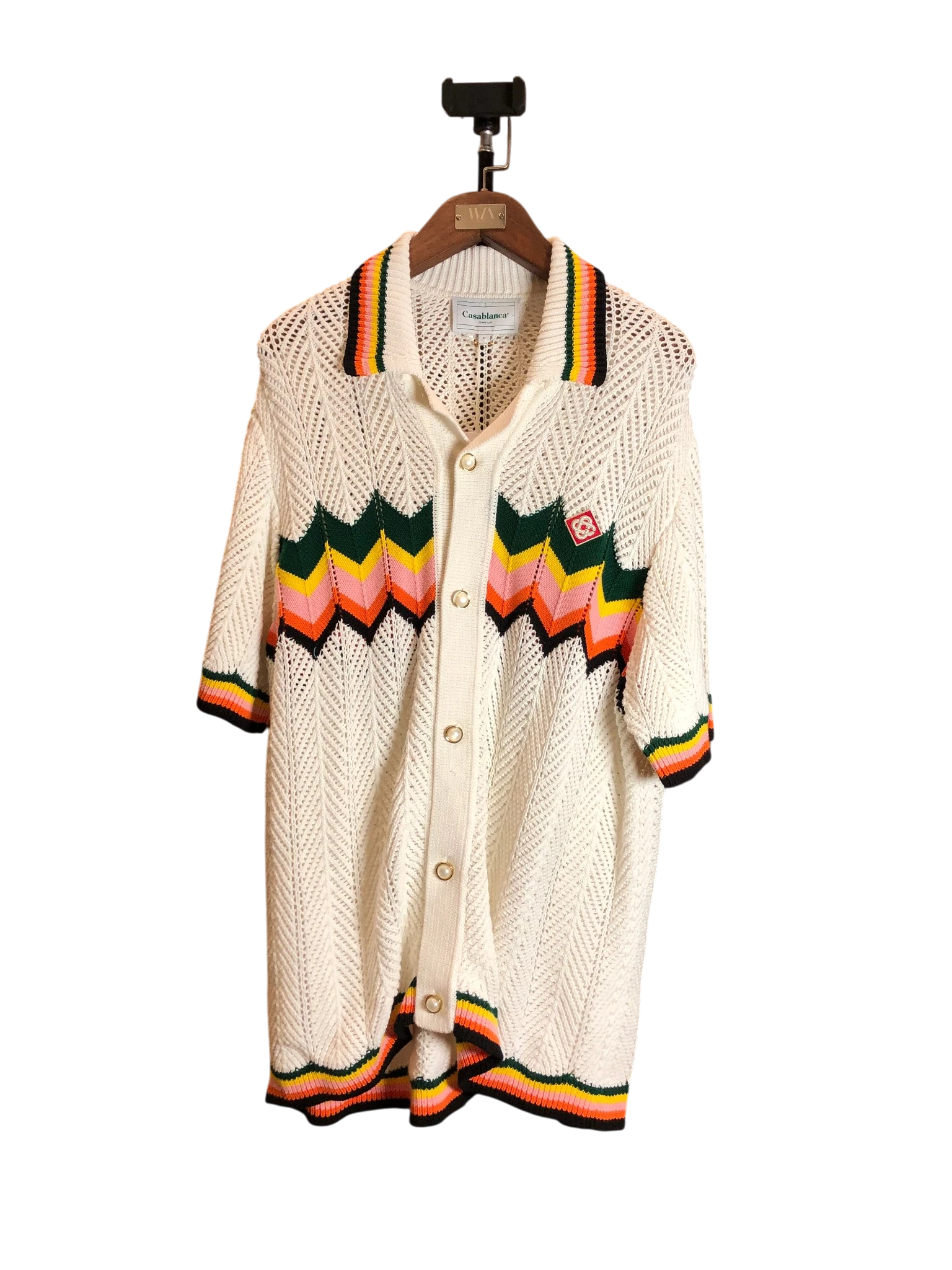 Casa chevron lace shirt