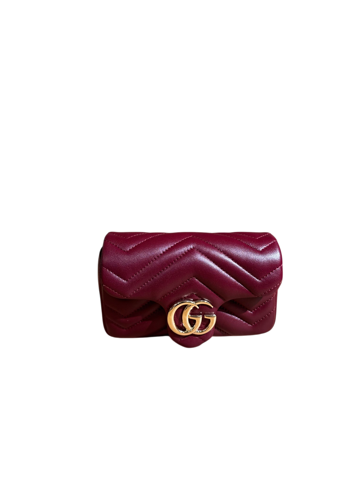 GG MM Shoulder Bag Burgundy