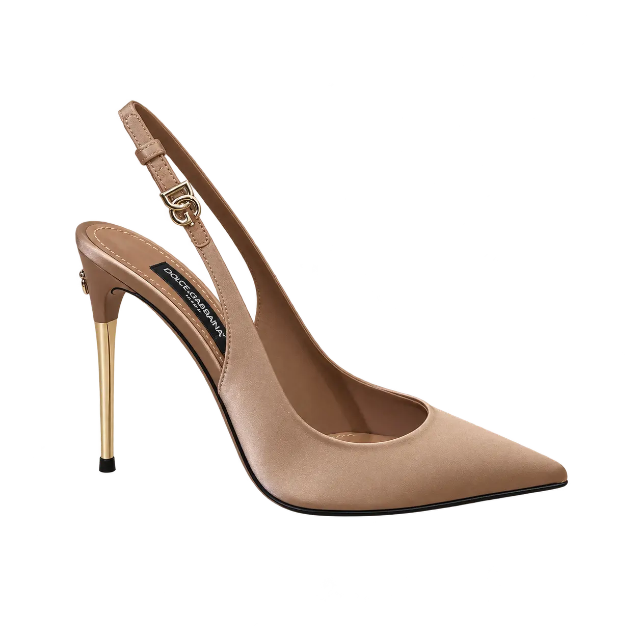 D&G Satin Slingbacks