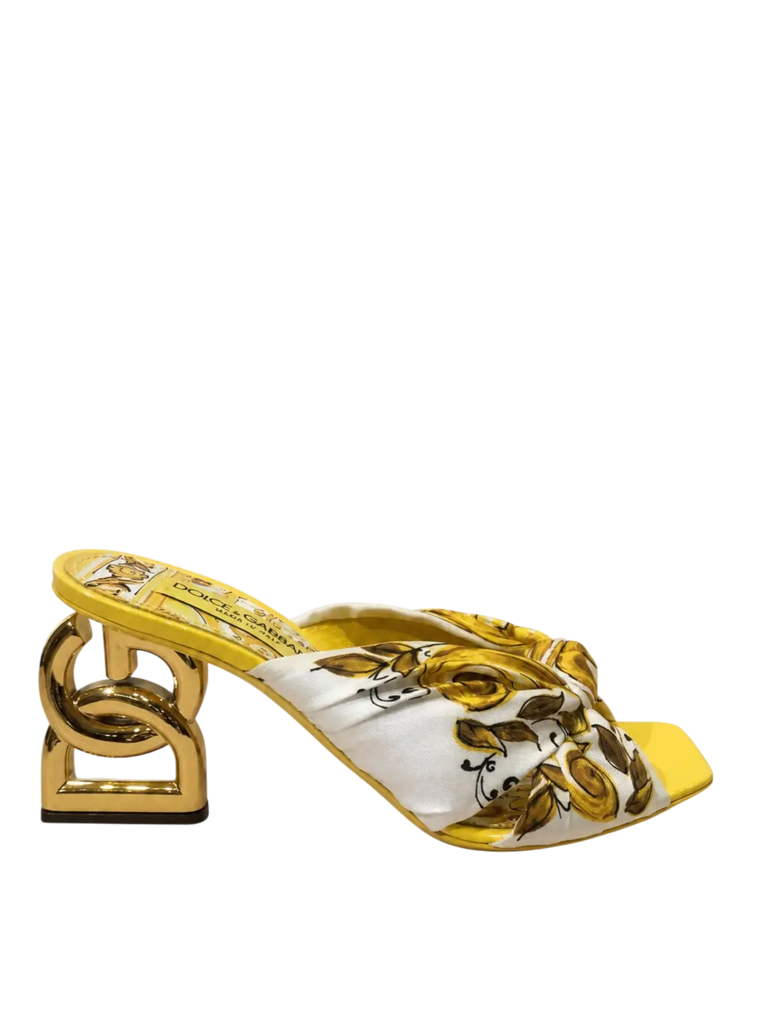 D&G Printed Silk Pop Sandals