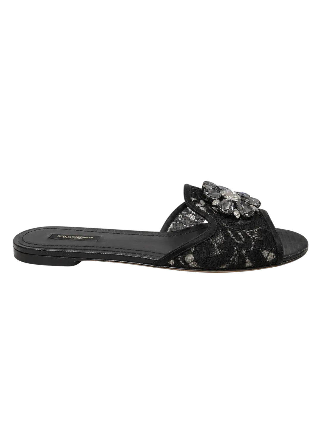 D&G Lace Rainbow Brooch Slippers