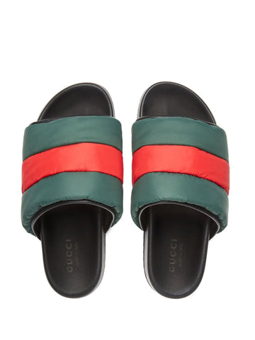 Web Stripe open-toe slides