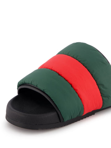 Web Stripe open-toe slides