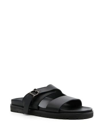 leather flat sandals