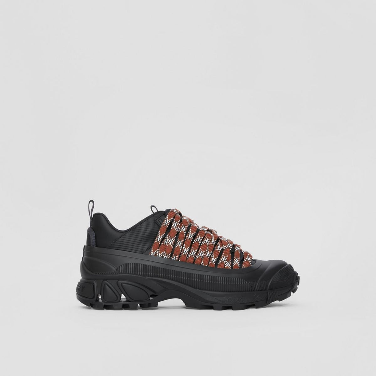Lace Detail Leather and Nylon Arthur Sneakers