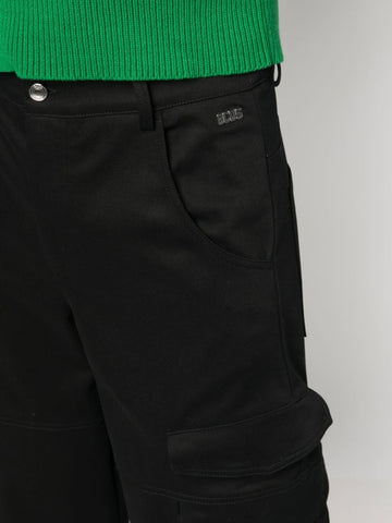 logo patch cargo trousers