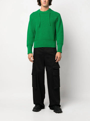 logo patch cargo trousers
