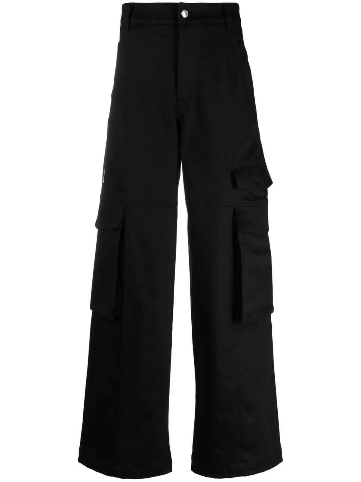 logo patch cargo trousers