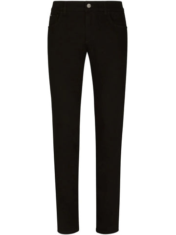 logo appliqué skinny jeans