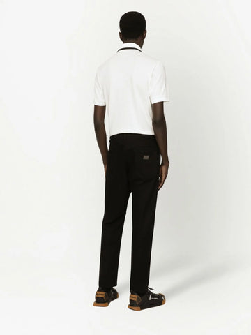 logo appliqué tapered-leg jeans