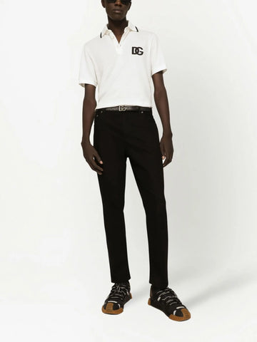 logo appliqué tapered-leg jeans