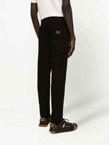 logo appliqué tapered-leg jeans