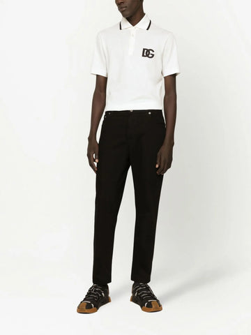 logo appliqué tapered-leg jeans