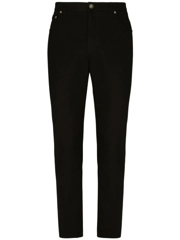 logo appliqué tapered-leg jeans