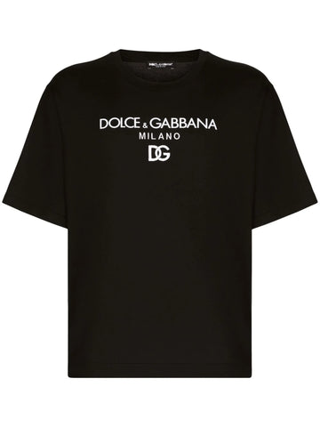 logo embroidered cotton T-shirt