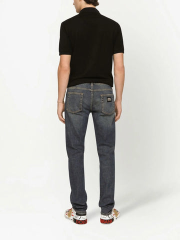 logo tag piqué polo shirt