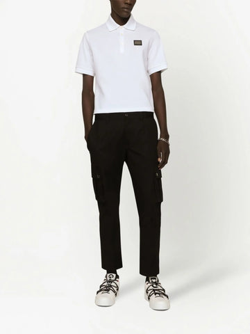 logo tag piqué polo shirt