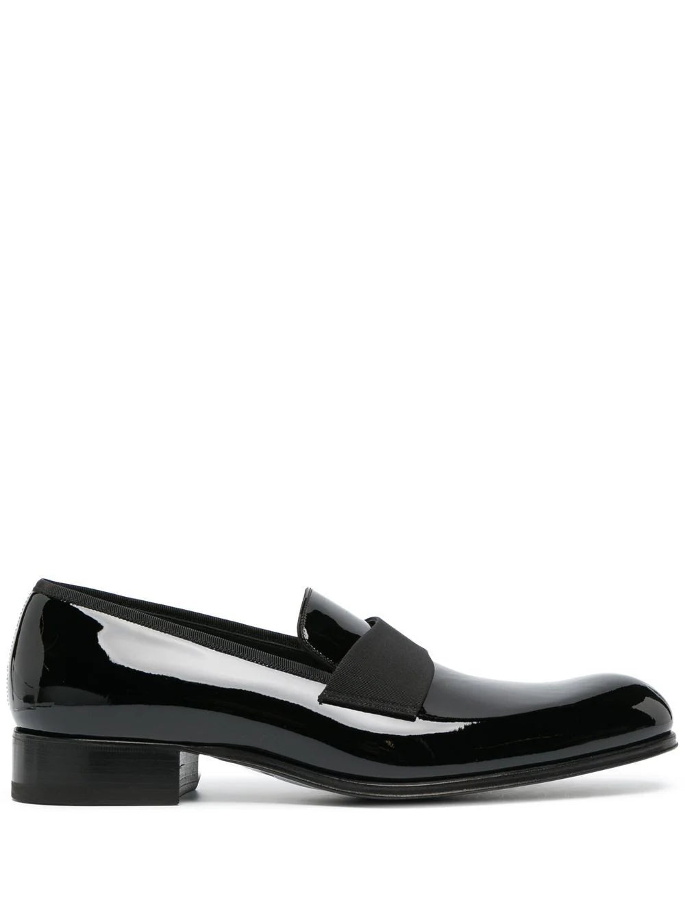 Patent-finish leather loafers