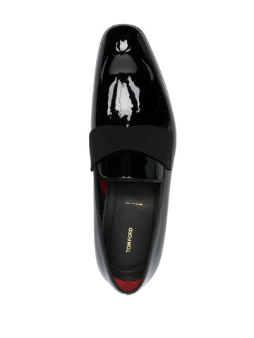 Patent-finish leather loafers