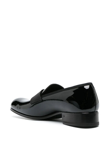 Patent-finish leather loafers