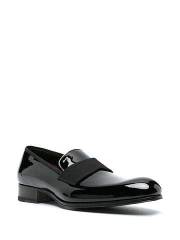 Patent-finish leather loafers
