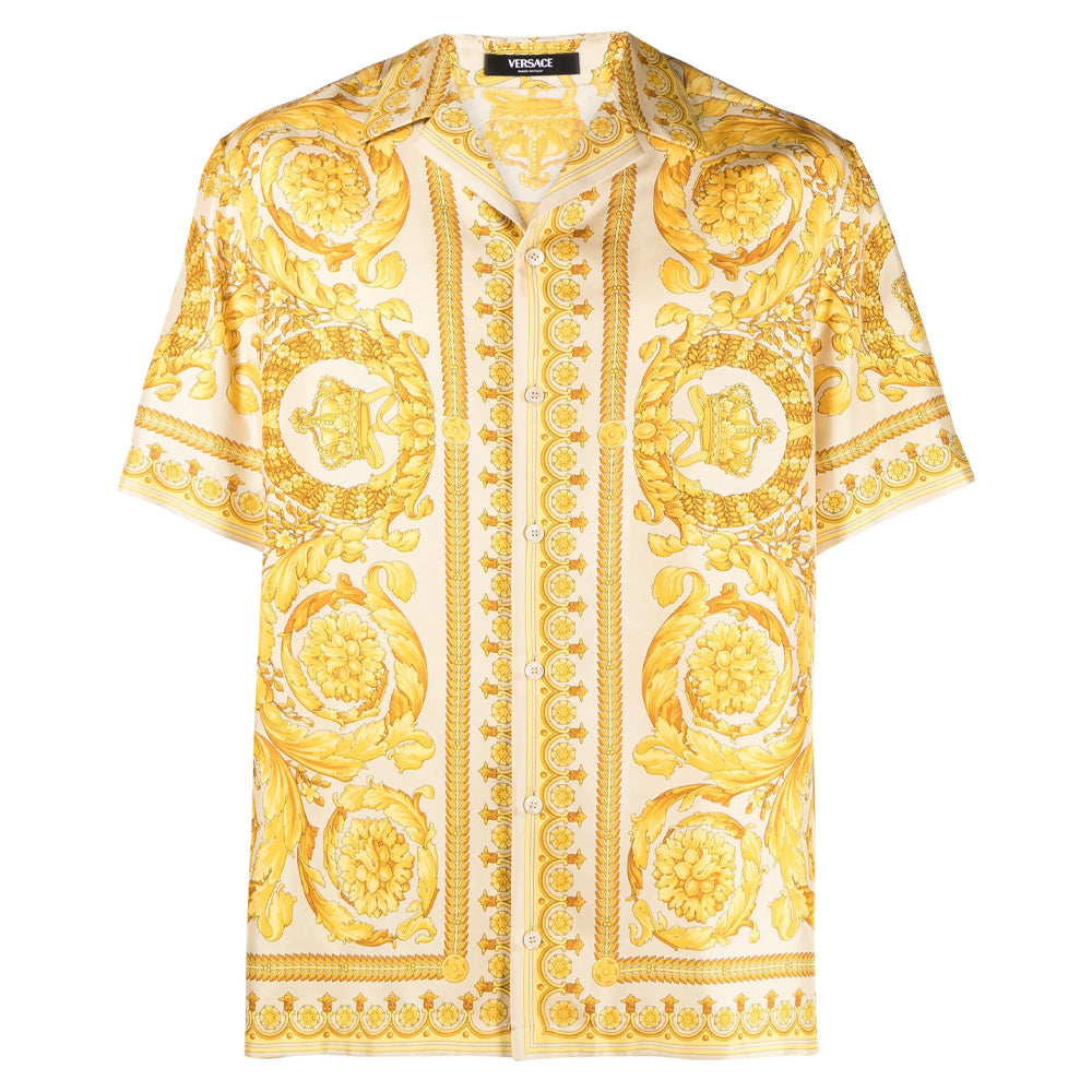 Barocco print silk shirt