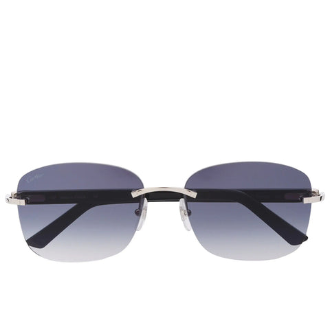 C Décor rimless rectangular-frame sunglasses