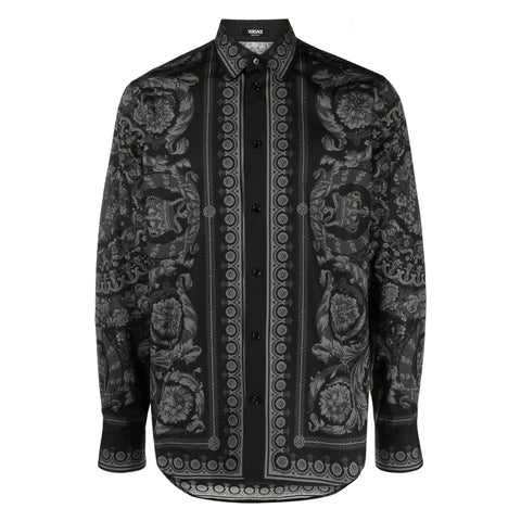 Barocco print cotton shirt
