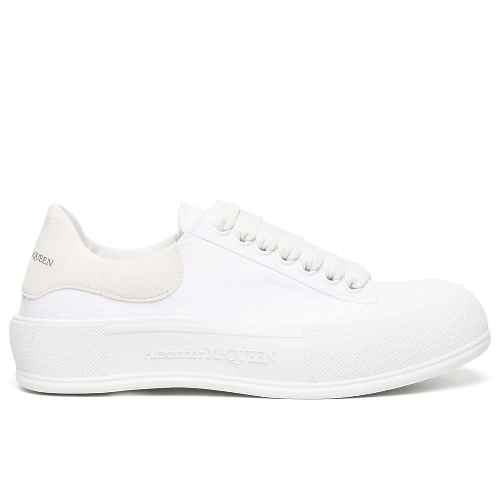 Deck plimsoll lace-up sneakers