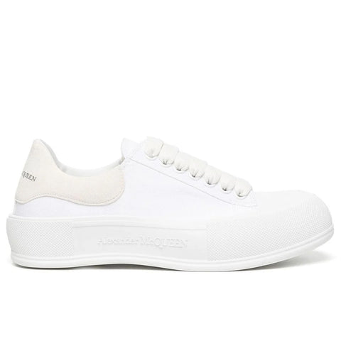 Deck plimsoll lace-up sneakers