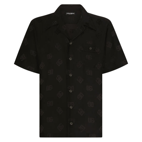 DG monogram-jacquard silk shirt