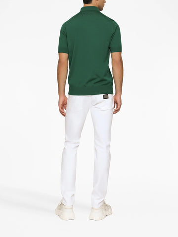 logo plaque stretch-cotton skinny jeans