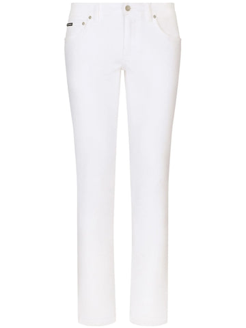 logo plaque stretch-cotton skinny jeans