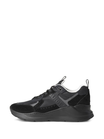 logo debossed panelled sneakers