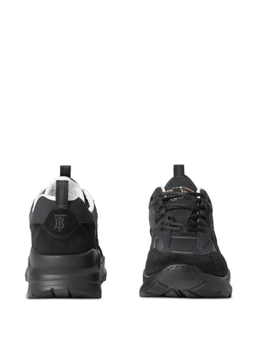 logo debossed panelled sneakers