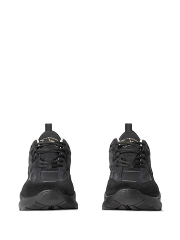 logo debossed panelled sneakers