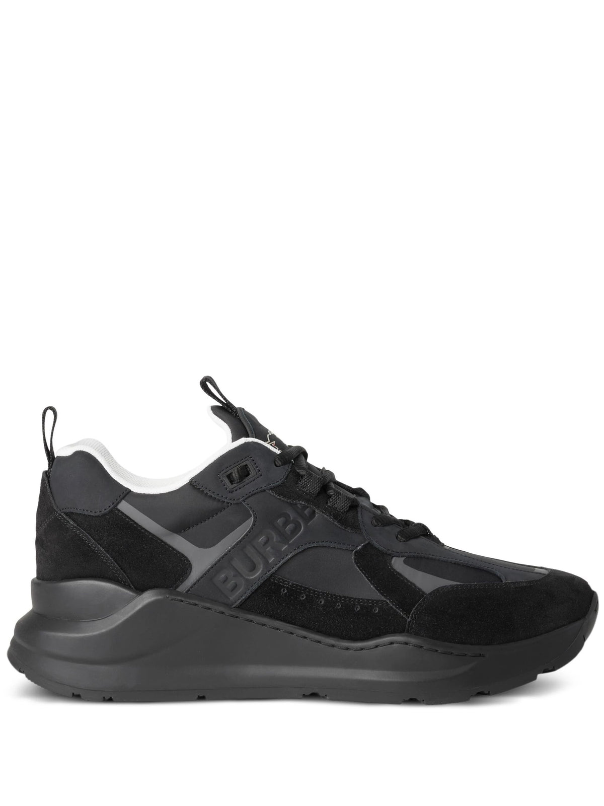 logo debossed panelled sneakers