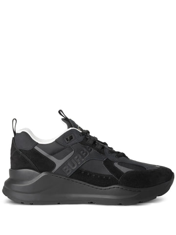 logo debossed panelled sneakers