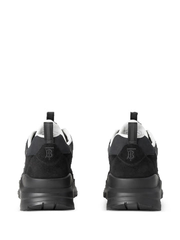 logo debossed panelled sneakers