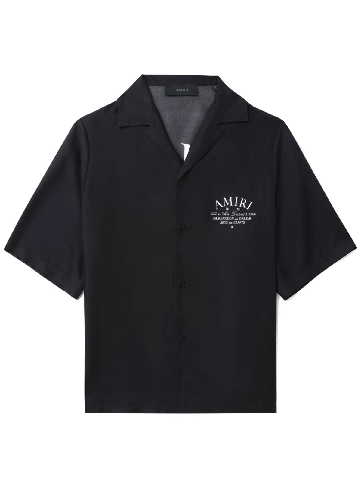 logo print short-sleeve silk shirt