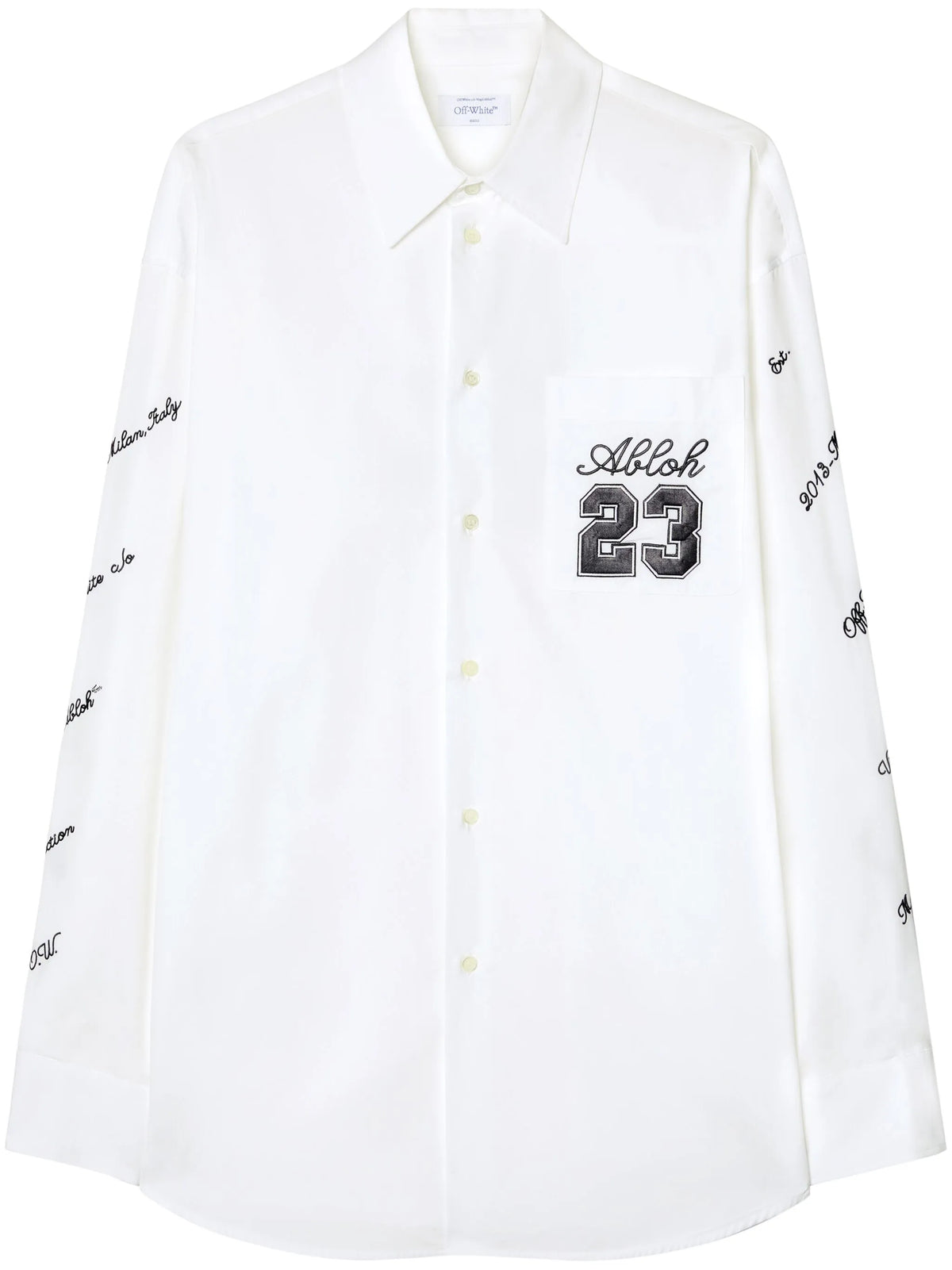 logo embroidered cotton shirt
