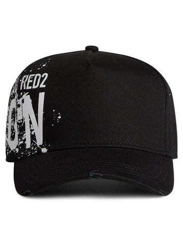 logo print cotton cap