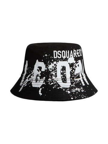logo print bucket hat